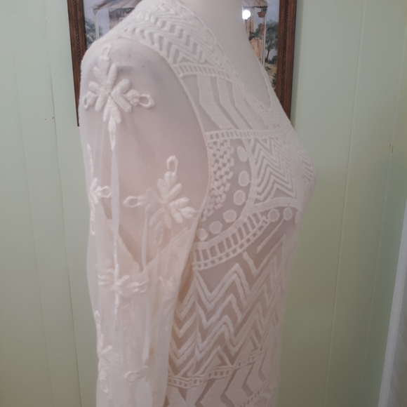 Umgee ivory lace dress coverup S/M *N - Picture 7 of 9